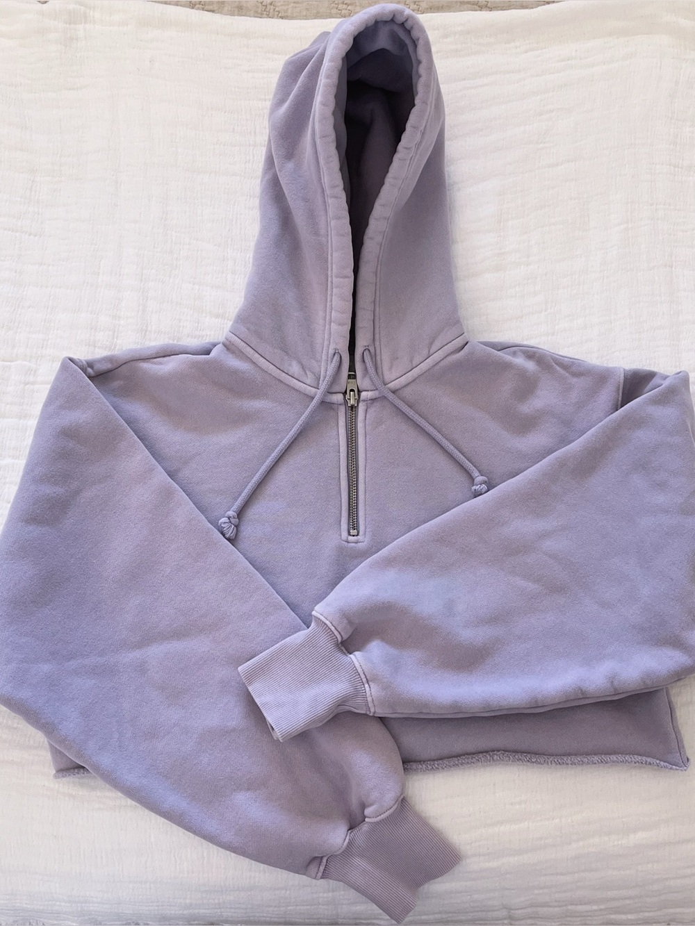Aritzia TNA half zip Lavish Lavender Hoodie Sweatshirt